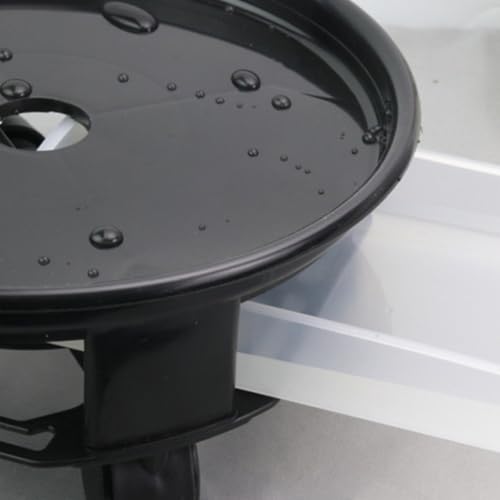Plateau pour pots de fleurs intérieur extérieur avec rangement et roues - 7