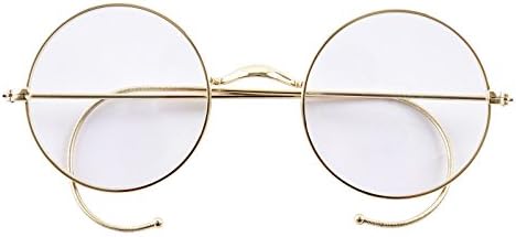 Agstum Retro Round Optical Rare Wire Rim Eyeglass Frame (Without Nose Pads)