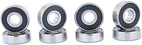 Miniatura 4 de FREEDARE Ruedas para monopatín de 2.047 in y rodamientos, espaciadores instalados 92A Street Wheels Skateboards Trucos (paquete de 4)