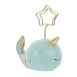 NUOBESTY 1pc Business Card Holder Whal Office Supplies Cartoon Table Number Holders Tabletop Photo Display Holder Wedding Place Card Holder Postcard Clamp Memo Clip Desktop Photo Holder
