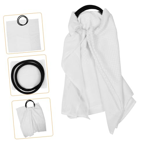 Diadema para hombres TINEASUR pañuelo árabe blanco de poliéster para disfraces de adulto