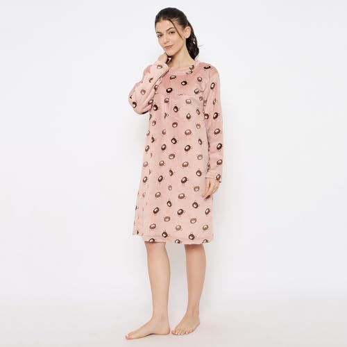 Image of CAMEY Women's Printed Nightgown, Long Sleeves, Nighty
