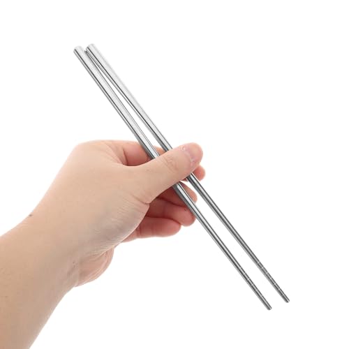 Palillos chinos plegables metálicos para evitar cubiertos desechables 5