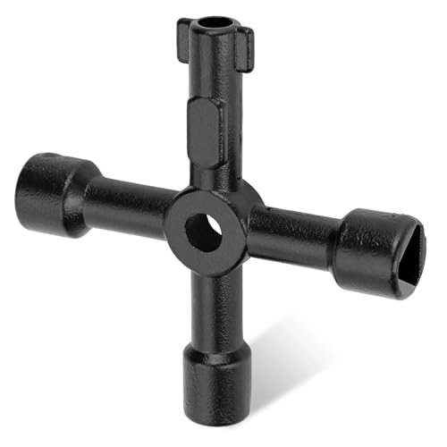 4 Way Multi-Functional Universal Cross Key Utility Key Zinc Alloy