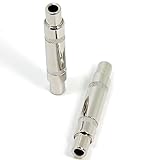 Ancable Premium 2-Pack 1/4 Inch Coupler Adapter, Heavy Duty Full Metal 6.35mm TS and TRS Female to Female Barrel, Stereo Cord Extender for Extending Guitar, Instrument, Speaker/Microphone/Patch Cables