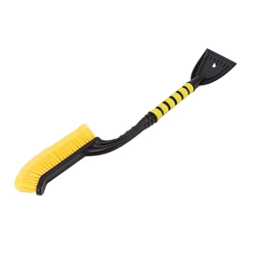 Ice Scraper, Snow Removal Tool Ergonomic Foam Grip Detachable Design for Roofs (Yellow Black)