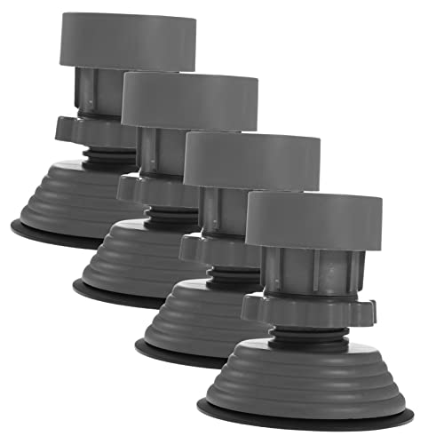 Gadpiparty 4個高さ調節可能な洗濯機用フットマット 洗濯乾燥機対応 滑り止め 耐衝撃 フレキシブル設置 台所家電用