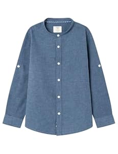 Springfield Jungenhemd 2129011 Stehkragen Blau