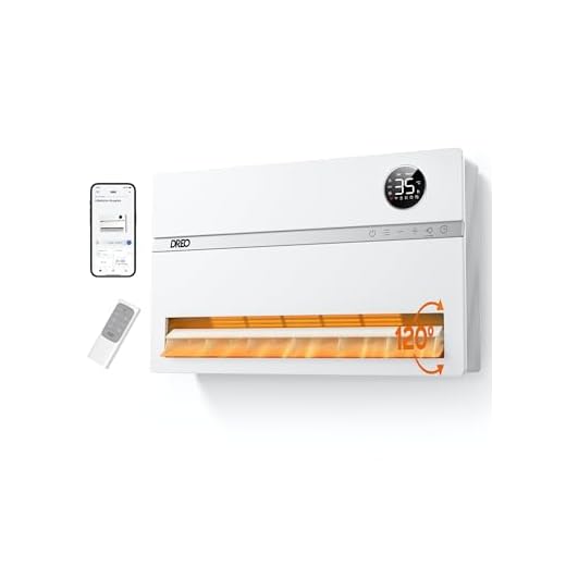 DREO Calefactor smart de pared, radiador eléctrico de bajo consumo 2000W, oscilación vertical de 120°, termostato, control remoto, temporizador de 24H, fácil montaje, compatible con Alexa, WH719S