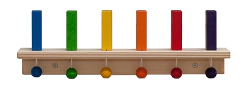 FRIDLIN® Wand Domino für Kinder mit 6 Steinen, Holzspielzeug, Lernspielzeug, Designspielzeug, Kinderzimmerdekoration, Montessori