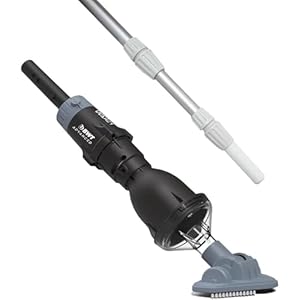 BWT Poolsauger Akku (FSA200, mit Teleskopstange) | Effiziente Reinigung von Pools | Kabelloser Betrieb | Poolroboter | Pool Zubehör | Poolreiniger mit Flachbürstenaufsatz | Pool Bodensauger