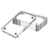 EPIGEIST 5 Stück Magnet Bilderrahmen Transparent Doppelseitig Kühlschrank Fotohalter Klare Fotoaufbewahrung für Zuhause und Büro Dekor