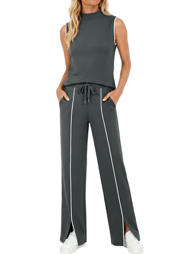 Casly Lamiit Two Piece Sets for Women Summer Outfits Crew