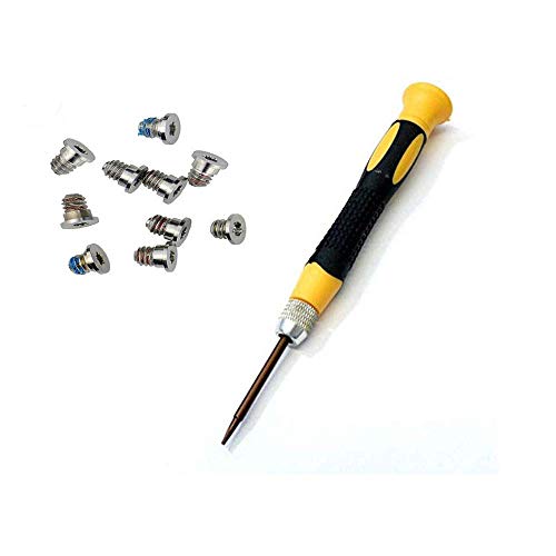 TB® Replacement Screwdriver kit for Macbook Pro RETINA A1398 A1425 A1502 includes 10 x Bottom Case Screws and 1 x Double-Sided Screwdriver for Years 2012-2015