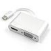 Produktbild Queen.Y USB Typ C zu VGA HDMI Adapter USB C zu HDMI 4K Hub Konverter für Macbook Pro/Ipad Pro/Air 2020 2019 2018 Dell XP 13/15 Surface Pro Galaxie S8 / S9 Huawei P20