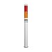 PLDL-202-RY, LED Stack Tower Light, 25mm red/Yellow Color 2 Stack, Steady, Direct mounting 200mm Long aulminum Body, 25" prewired, 24V AC/DC