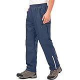 Wasserdichte Herren-Regenhose, leicht, atmungsaktiv, Netzfutter, winddicht, für...