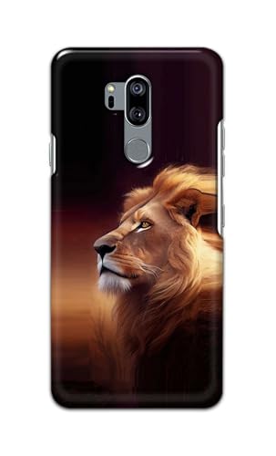 Image of PRINTFIDAA Printed Hard Back Cover Case for LG G7 ThinQ | LG G7 Plus Back Cover (Danger Lion) -112