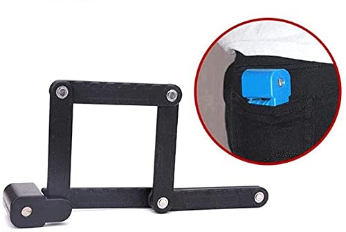 Candado antirrobo Plegable para Bicicleta, de Acero Inoxidable, para Deportes al Aire Libre (Color: Rojo)