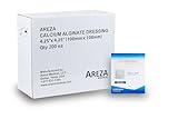 Areza Medical - Calcium Alginate - Wound Dressing Pads - Sterile - 4.25' X 4.25' (10.8 cm X 10.8 cm) - 10 PCS per Box - 20 Boxes (Total of 200 PCS)