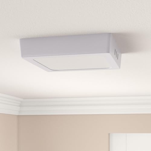 Image of D'Mak Surface Mounted LED Light for Ceiling, 18-Watt with IP50 Dust Proof, White Light for Indoor Use at Home and Office, Fancy Square Lights Pack of - 1