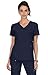 koi Lite Women's Philosophy Mock Wrap Side Zipper Solid Scrub Top Small Navy