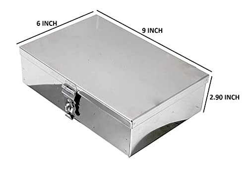 Image of Stainless Steel Storage Boxes,Cash Peti, Pooja Peti,Organizer, Vanity Box, Safe Locker Box Set of 3 pieces - 7 inch, 8 inch and 9 inch Storage Box (Steel)