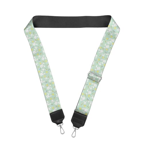 Image of Halloween Handbag Strap Canvas Purse Strap Colorful Bat Black Shoulder Strap Multicolor Bats Replacement Strap