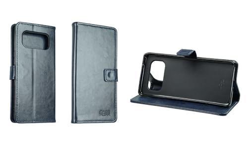 caseroxx Bookstyle Handytasche für Volla Phone Quintus in blau – Klapphülle mit Kreditkartenfächern, Magnetverschluss, Standfunktion und R&umschutz für Bildschirm & Gehäuse