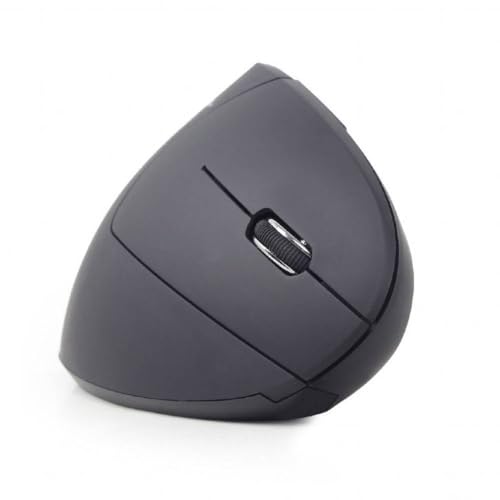 Gembird Musw-ergo-01 - Mouse a destra, design verticale, ottico, RF wireless, 1600 dpi, colore: nero