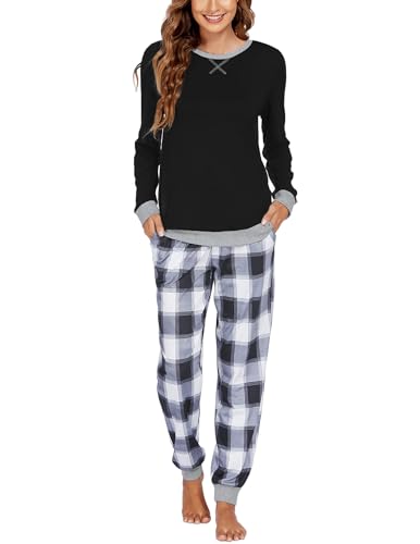 Pyjama femme cocooning à carreaux pour vos soirées d'hiver à la maison