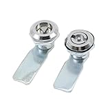 MS705 Zinc Alloy Triangle Tongue Lock Electric Box Dustbin Lock Industrial Special Lock MS406 Cylinder Lock 1Pcs(Slotted Lock)