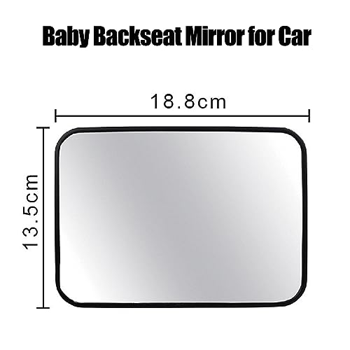 Baby Backseat Mirror for Car, Adjustable length, Facing Car Seat, Strapped on Back Seat Headrest, Well - Designed for Baby Safety - Secure and Shatterproof - Image 3