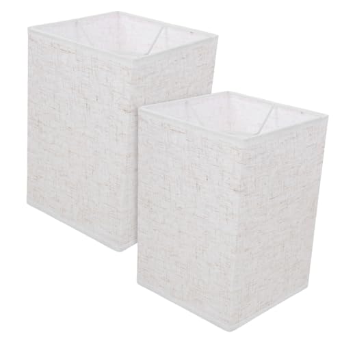 SEWACC 2er Pack Leinen Lampenschirm Rechteckig Beige