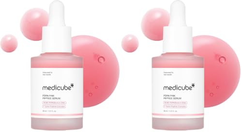 Image of medicube PDRN Pink Peptide Serum with Rose PDRN | Vegan Pink Glow Serum with Peptides & Niacinamide for Hydration & Firm-Looking Skin | Uneven Tone Care | Korean Skincare, 1.01 fl. Oz (Pack of 2)