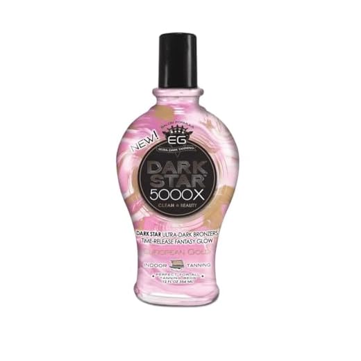 European Gold Dark Star 5000X Indoor Tanning Lotion for Tanning beds, 12 fl oz