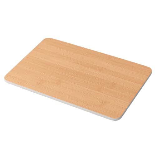 Acomoda Textil – Alfombra de Baño de Piedra Diatomita 40x60 cm. Tapete Antideslizante de Secado Rápido y Alta Absorción Práctico Higiénico y Funcional para el Hogar (Bambú)