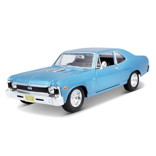 Chevrolet Nova SS 1970 Maisto 1/24 miniature de collection en métal bleu 31262
