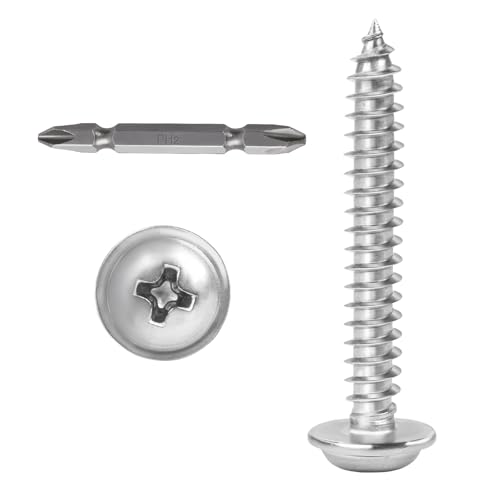 Vis à bois M5x35mm inox 304 pour éviter la rouille et le bois fendu grâce à la tête truss large