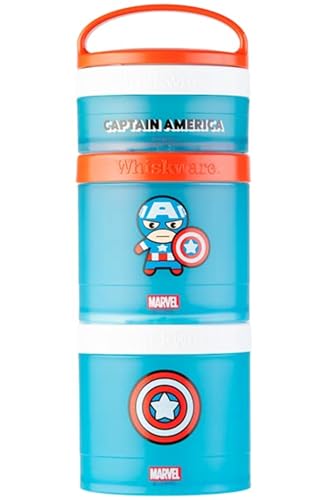 Boîte à goûter empilable Captain America pour la récréation et sorties
