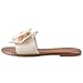 Movnebyro Women's Bow Knot Slides Open Toe Slip On Slides Comfortable Flats Beach Travel Vacation Sandals Summer Walking Sandals Fashion Outdoor Shoes