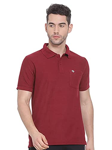 Lux Nitro Men’s Maroon Cotton Polo T-Shirt with Pocket (Size : Medium) Lux Nitro Men’s Maroon Cotton Polo T-Shirt with Pocket (Size : Medium)