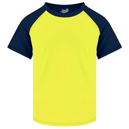 Image of Semois Boys Rash Guard Swim Shirt Short Sleeve Swimwear Toddler Kids Youth Rashguard Water Shirt UPF+ 50 Quick Dry Shirt