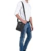 STILORD 'Jamie' Sac en Cuir pour Homme - Parfait pour Voyages & Quotidien - Petit Sac Messenger Vintage pour iPad 9,7 Pouces - Sac à Bandoulière Moderne pour Hommes, Couleur:Noir #1