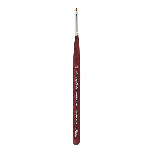 Image of Princeton Velvetouch Mini Angle Brush, Synthetic, Short Handle, Size 1 /16, 1 Count