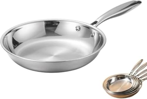 AOBOPO ステンレス製くっつかないフライパン 焦げ付かない特殊コーティング 最高の耐久性で長期使用可能 軽量設計で持ちやすい 調理器具として最適 有害物質を含まない安全素材 食器洗い機対応で手入れ簡単 家庭キッチンで多様な料理に活用できるフライパン