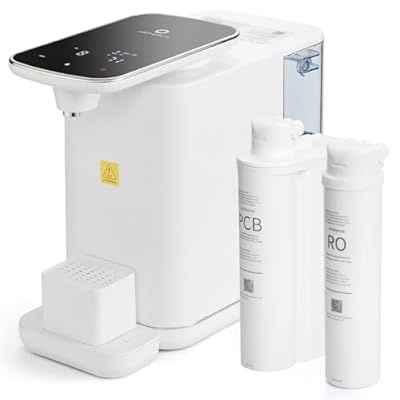Airthereal Pristine Pro6H Countertop Reverse Osmosis Water Filtration System, Instant Hot Water Dispenser, Adjustable Water Volume & Temperatures, Child Lock, 5-Stage Purification, 3:1 Low Drain Ratio