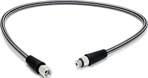 Yuecoom Diving High Pressure Regulator Hose,Scuba Diving Flexible Braided Hose,Carbon Fiber Woven Safe Braided Hose,for Deep Diving, Teaching Diving Activities(25.59inch,2inch,2.08inch)