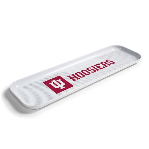 YouTheFan Officially-Licensed NCAA Indiana Hoosiers Snack Platter Platter - 100% Melamine, Dishwasher Safe, BPA Free - 16” x 5” - Fan Gift for Snacks, appetizers and Food