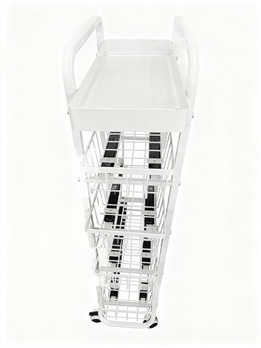 Ornestia キッチンワゴン 隙間収納 調味料ラック/洗面所/冷蔵庫横/台所 （ホワイト）